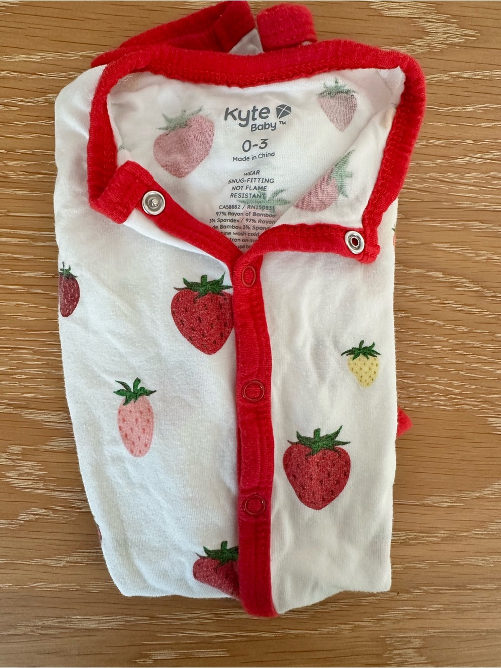 Kyte Baby One-Piece Strawberry Print